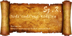 Szécsényi Klára névjegykártya